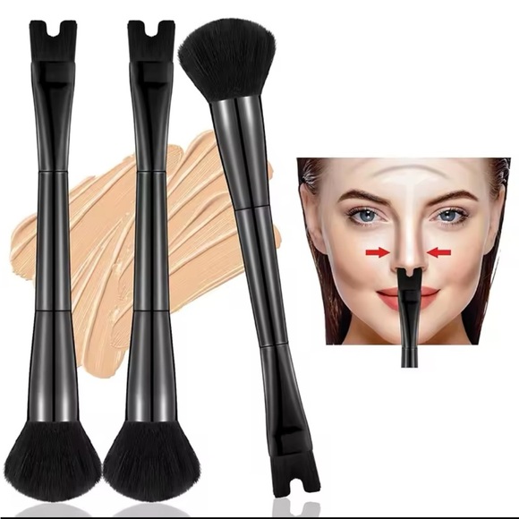 Nose Contour Brush U-Shaped 2-in-1 Makeup For Nose Contouring Beauty - Picture 1 of 6